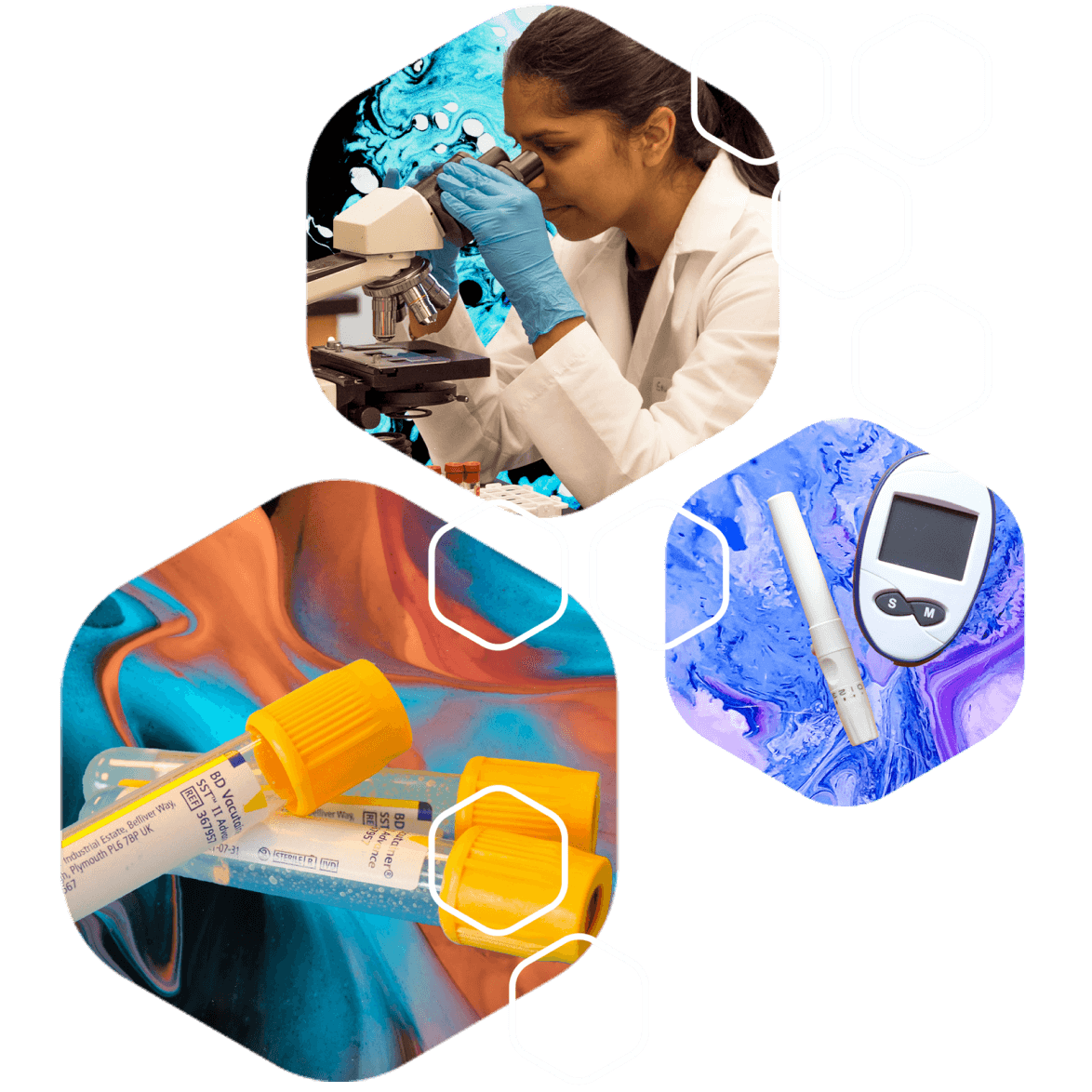 laboratory tubes, microscope and medical devices